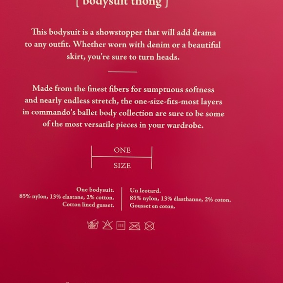 NWT commando one shoulder ballet bodysuit - Picture 4 of 5